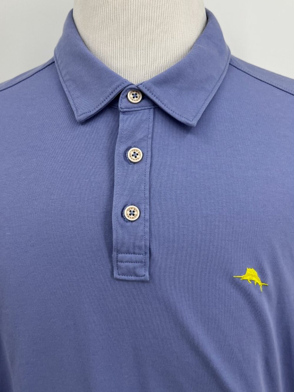 Tommy Bahama Men's XL Extra Large Pullover Polo Shirt Short Sleeve Blue